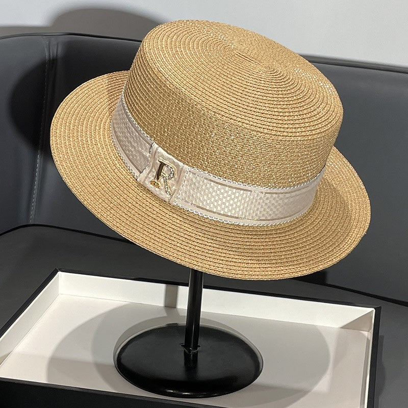 Japanese Style Straw Hat Women's 2023 New Summer French Style Sun-Blocking Straw Hat All-Match Face-Flattering Small Sun Hat