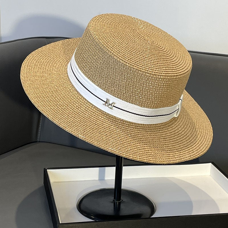 Japanese Style Straw Hat Women's 2023 New Summer French Style Sun-Blocking Straw Hat All-Match Face-Flattering Small Sun Hat