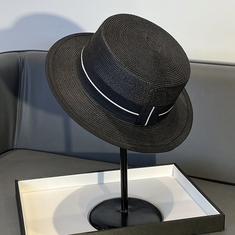 Japanese Style Straw Hat Women's 2023 New Summer French Style Sun-Blocking Straw Hat All-Match Face-Flattering Small Sun Hat