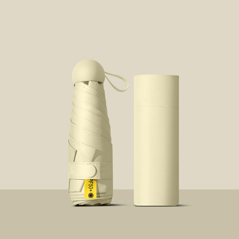 Five-Fold Umbrella Sunny and Rainy Dual-Use Women's Sun Umbrella UV-Proof Five-Fold Eight-Bone Capsule Umbrella Foldable Mini Sunshade Umbrella