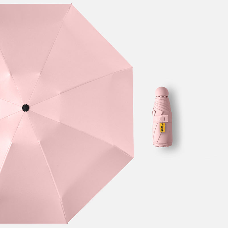 Five-Fold Umbrella Sunny and Rainy Dual-Use Women's Sun Umbrella UV-Proof Five-Fold Eight-Bone Capsule Umbrella Foldable Mini Sunshade Umbrella