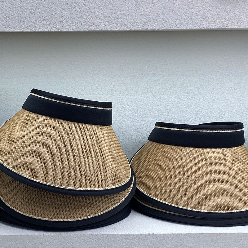 Xu Classmate Summer New Straw Hat Sun-Proof Topless Hat Beach Seaside Hat Female Summer Outing Straw Hat