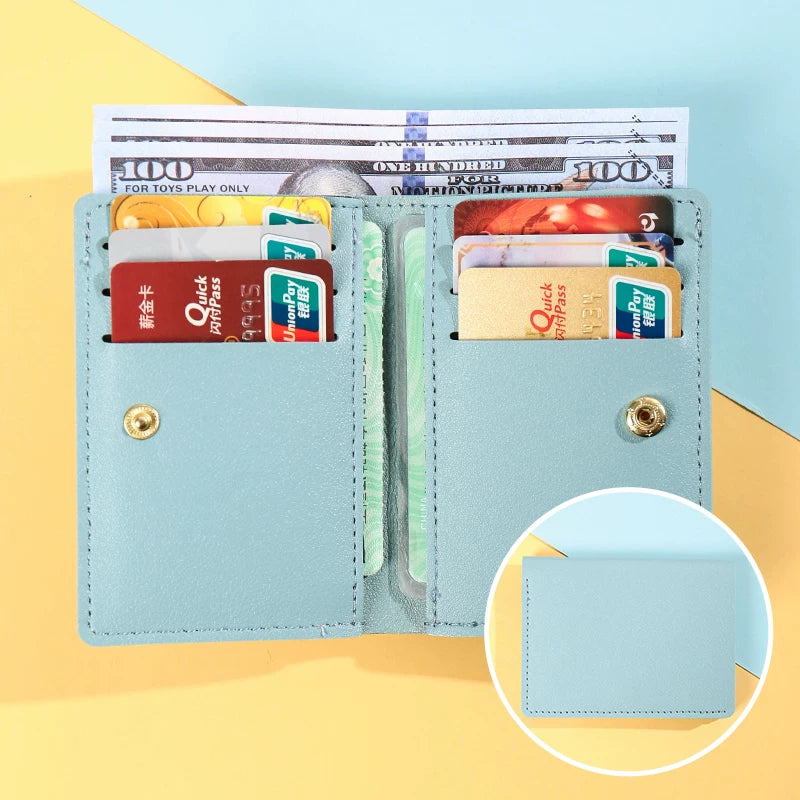 Ultra-Thin Genuine Leather Card Holder Men Driver's License Wallet Small and Simple Multi-Card Card Clip
