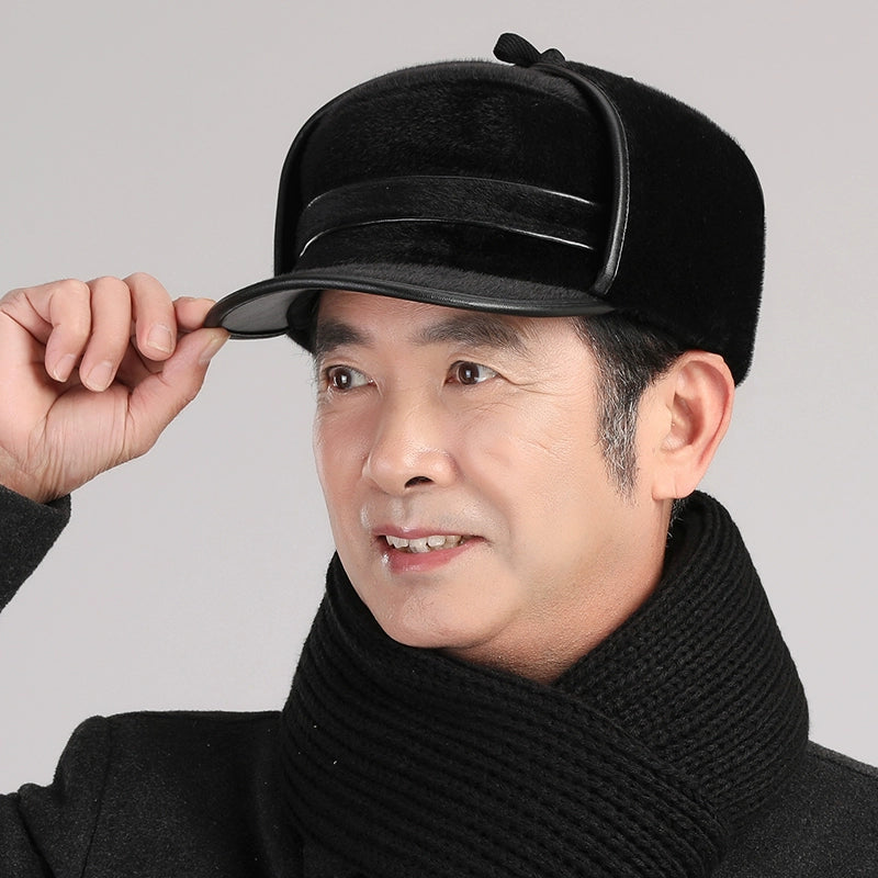 Middle-Aged and Elderly Men Winter Dad Fleece Thickened Ushanka