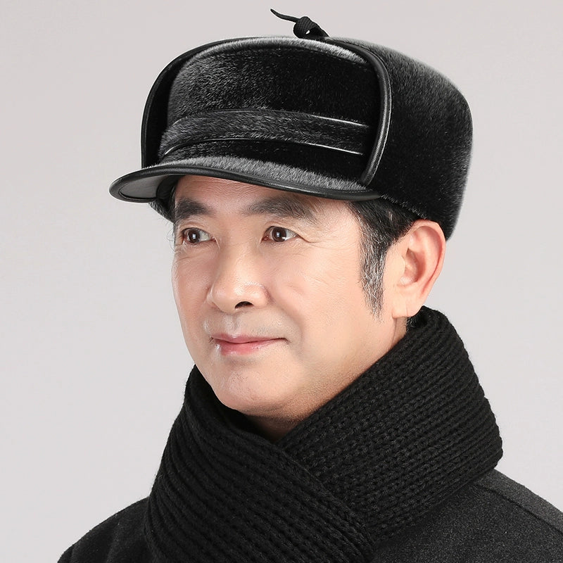 Middle-Aged and Elderly Men Winter Dad Fleece Thickened Ushanka