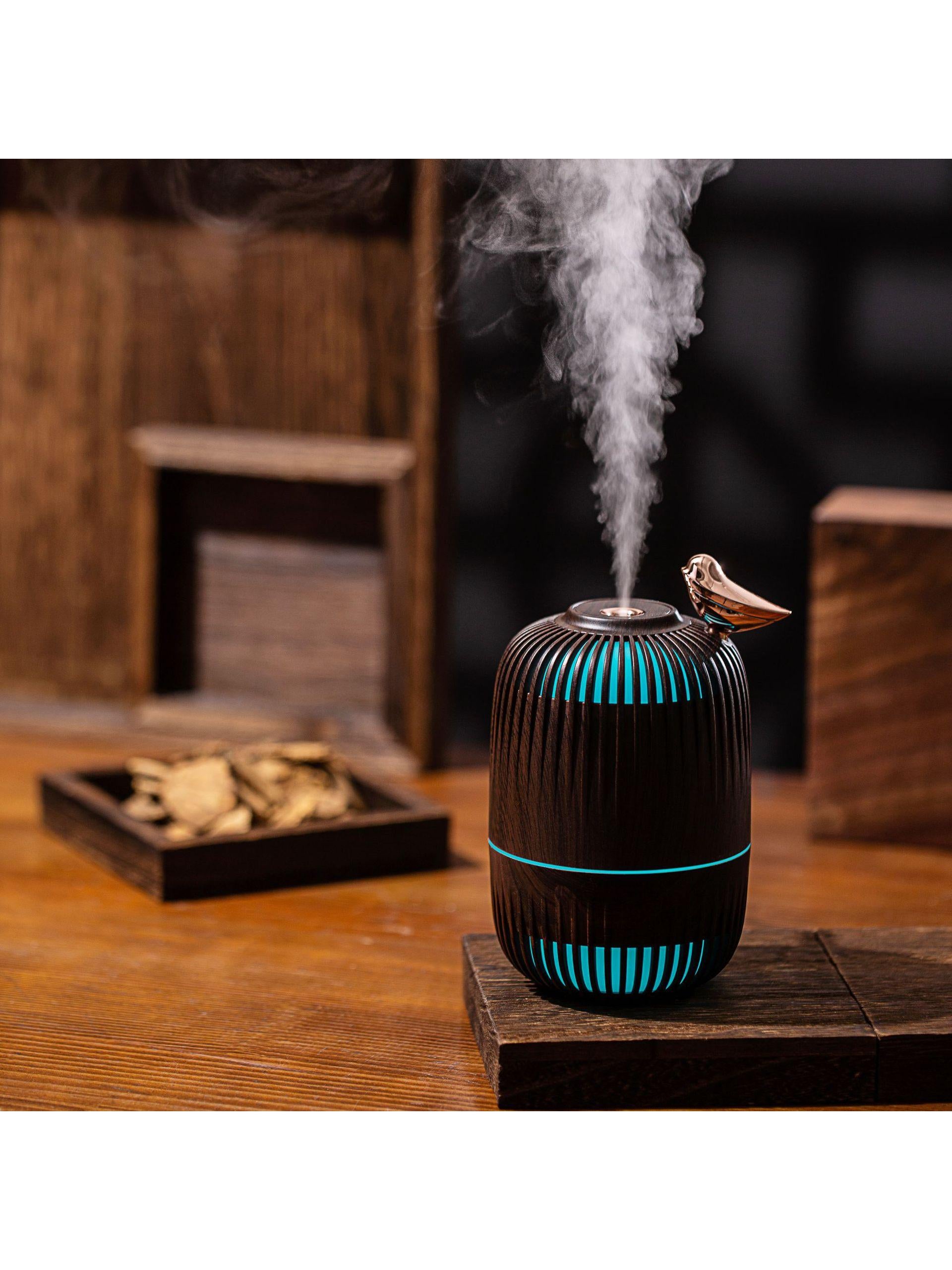 For Home Mengniao Humidifier Bedroom Essential Oil Fragrance Lamp Fog Desktop Mute Humidifier Seven-Color Ambience Light Creative