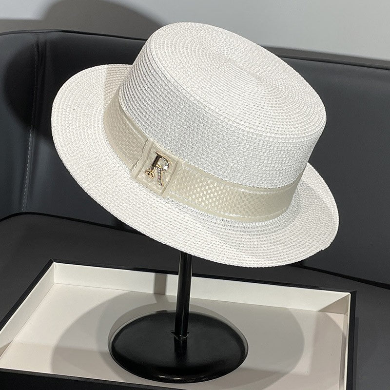 Japanese Style Straw Hat Women's 2023 New Summer French Style Sun-Blocking Straw Hat All-Match Face-Flattering Small Sun Hat