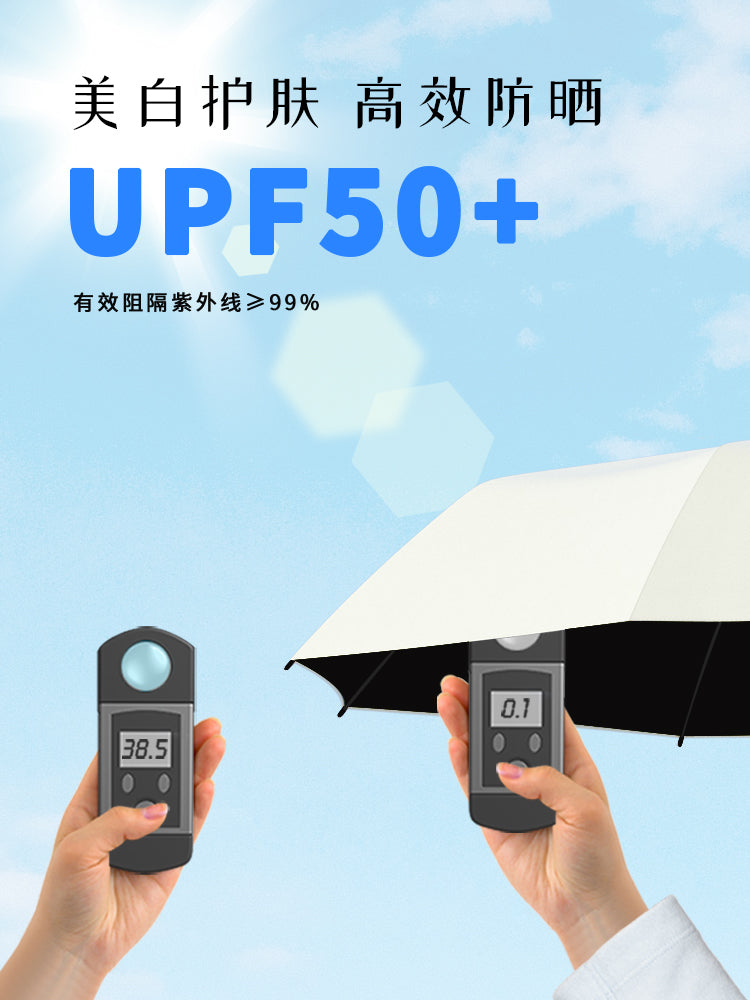 Mohunting Flat Six-Fold Sun Umbrella UV-Proof Sun Women's Sunny and Rain Dual-Use Small Portable Card Parasol Capsule