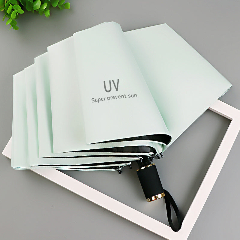 Sun Umbrella Women's Sunny and Rain Dual-Use Sun Protection Anti-UV Umbrella Capsule Small Portable Foldable Black Glue 50% off Sun Umbrella