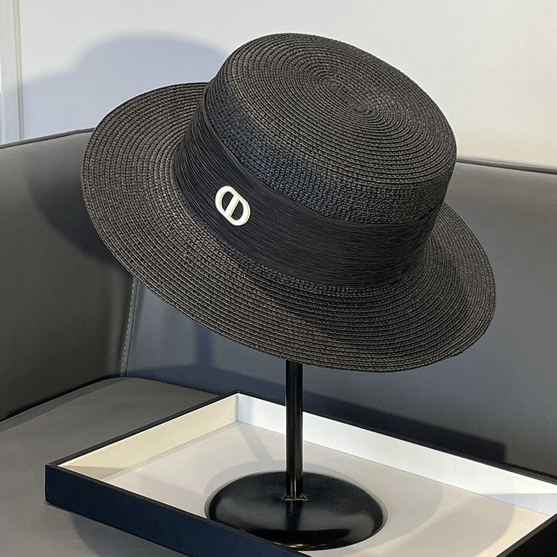 Japanese Style Straw Hat Women's 2023 New Summer French Style Sun-Blocking Straw Hat All-Match Face-Flattering Small Sun Hat