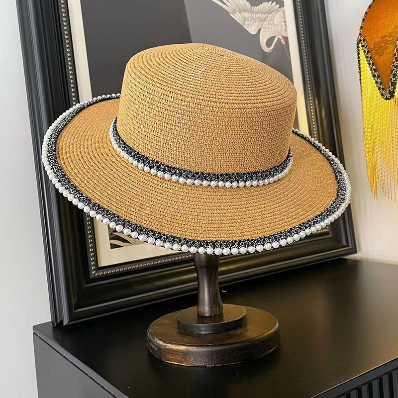 Pearl Ins Women's Spring and Summer Beach Sun Protection Sun Hat