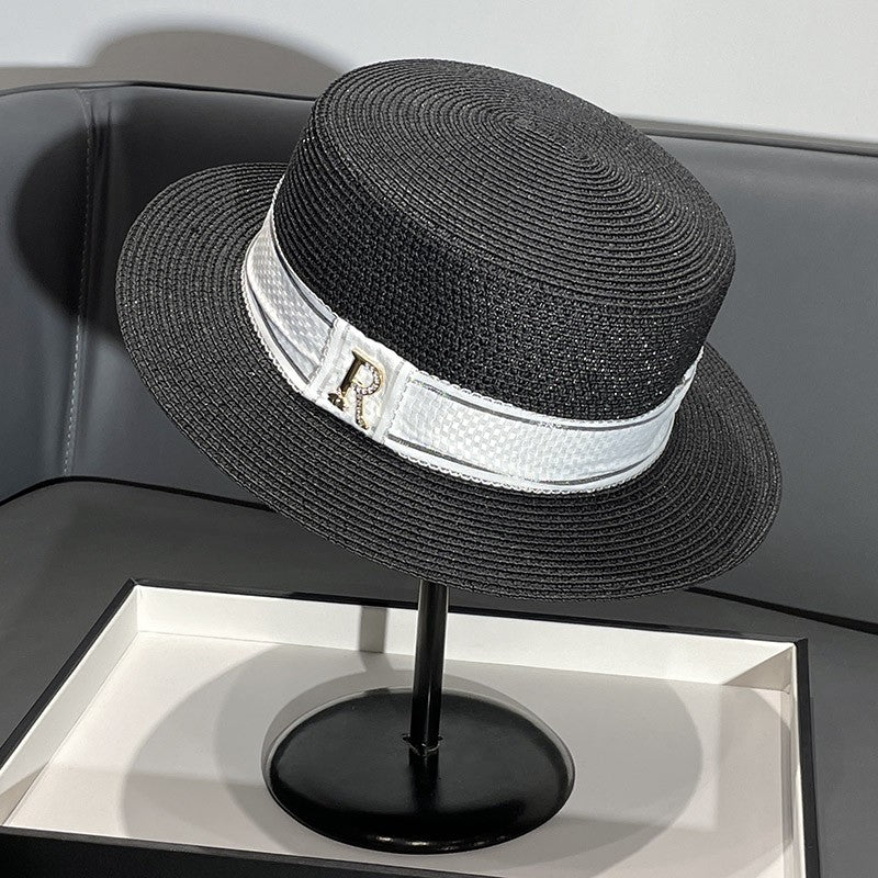 Japanese Style Straw Hat Women's 2023 New Summer French Style Sun-Blocking Straw Hat All-Match Face-Flattering Small Sun Hat