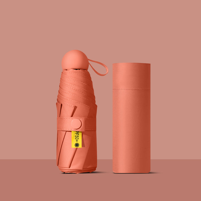 Five-Fold Umbrella Sunny and Rainy Dual-Use Women's Sun Umbrella UV-Proof Five-Fold Eight-Bone Capsule Umbrella Foldable Mini Sunshade Umbrella