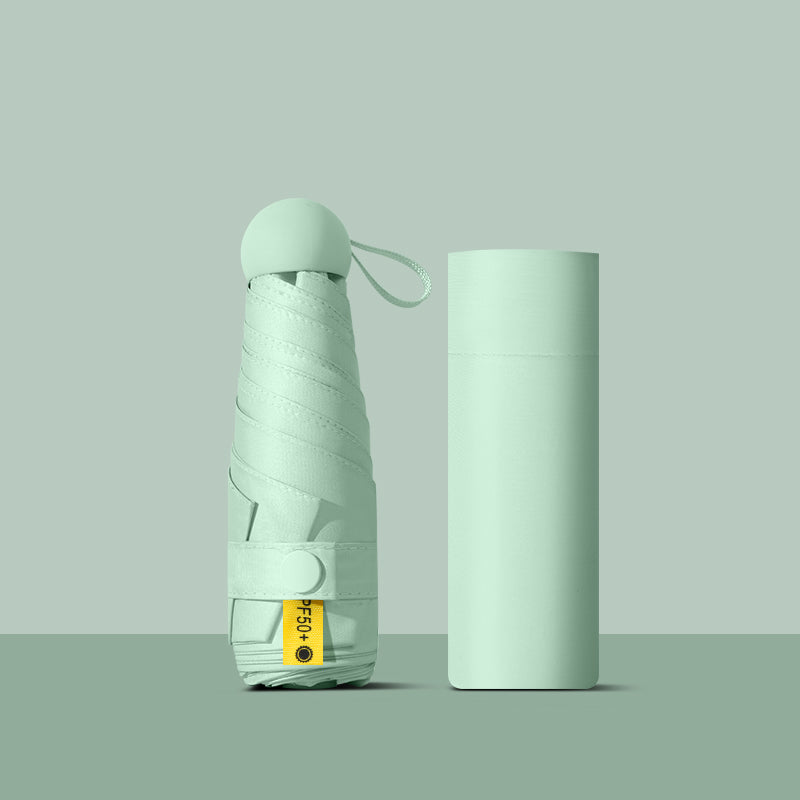 Five-Fold Umbrella Sunny and Rainy Dual-Use Women's Sun Umbrella UV-Proof Five-Fold Eight-Bone Capsule Umbrella Foldable Mini Sunshade Umbrella