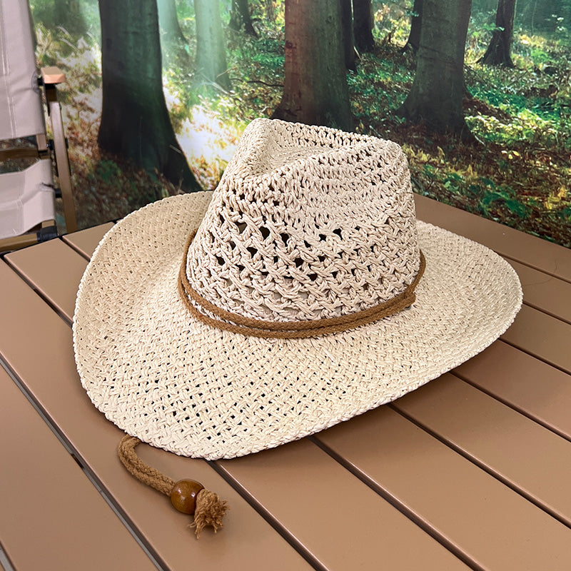 Summer Outing Seaside Beach Hat Outdoor Camping Casual Sun-Proof Sun Hat Female Western Cowboy Straw Hat Men