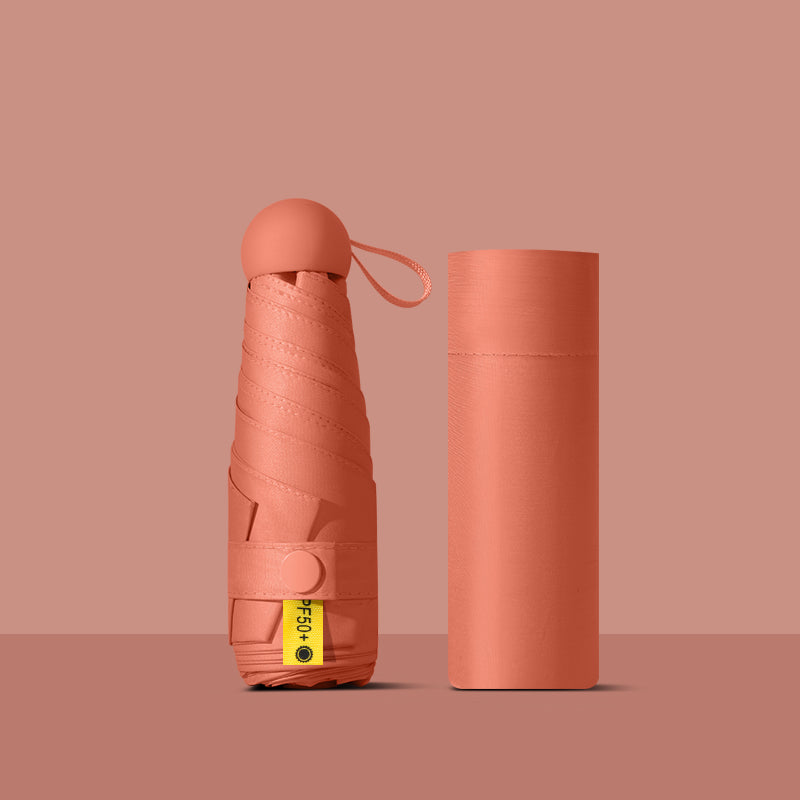 Five-Fold Umbrella Sunny and Rainy Dual-Use Women's Sun Umbrella UV-Proof Five-Fold Eight-Bone Capsule Umbrella Foldable Mini Sunshade Umbrella