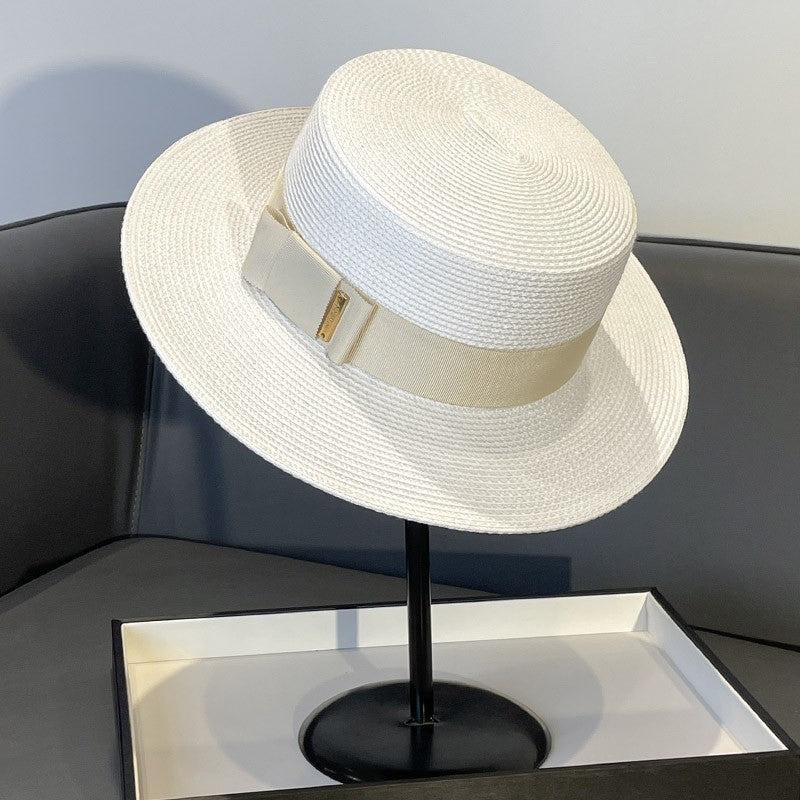 Japanese Style Straw Hat Women's 2023 New Summer French Style Sun-Blocking Straw Hat All-Match Face-Flattering Small Sun Hat