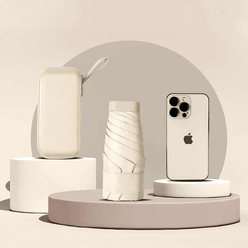 Ultra-Light Mini Small Portable Flat Six Foldable Five-Fold Sun Protection Super Strong UV Protection Sunshade Pocket Sun Umbrella for Women