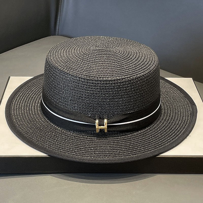 Japanese Style Straw Hat Women's 2023 New Summer French Style Sun-Blocking Straw Hat All-Match Face-Flattering Small Sun Hat