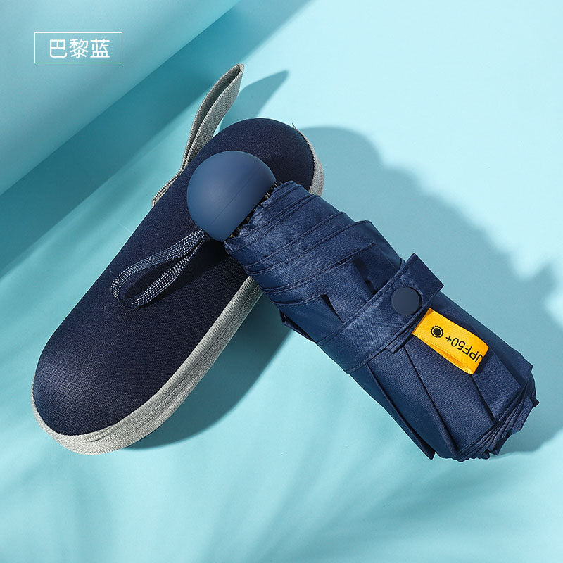 Sun Umbrella Small Sunscreen Anti-UV Women Portable Rain S Umbrella Sunny and Rain Dual-Use Foldable Capsule Five-Fold Umbrella Sunshade