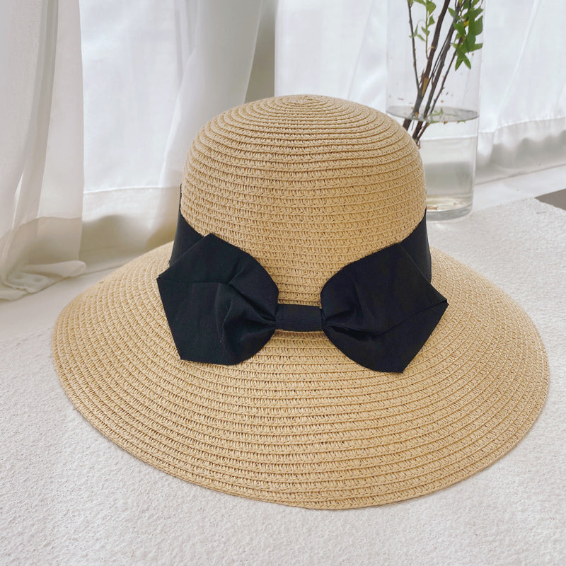 Straw Hat Women's Summer Outdoor Sun Protection Big Brim Straw Woven Bucket Hat Sun Hat Beach Hat UV Protection Sun Hat