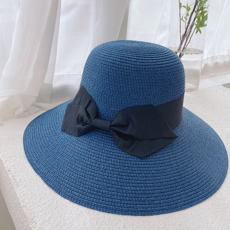 Straw Hat Women's Summer Outdoor Sun Protection Big Brim Straw Woven Bucket Hat Sun Hat Beach Hat UV Protection Sun Hat