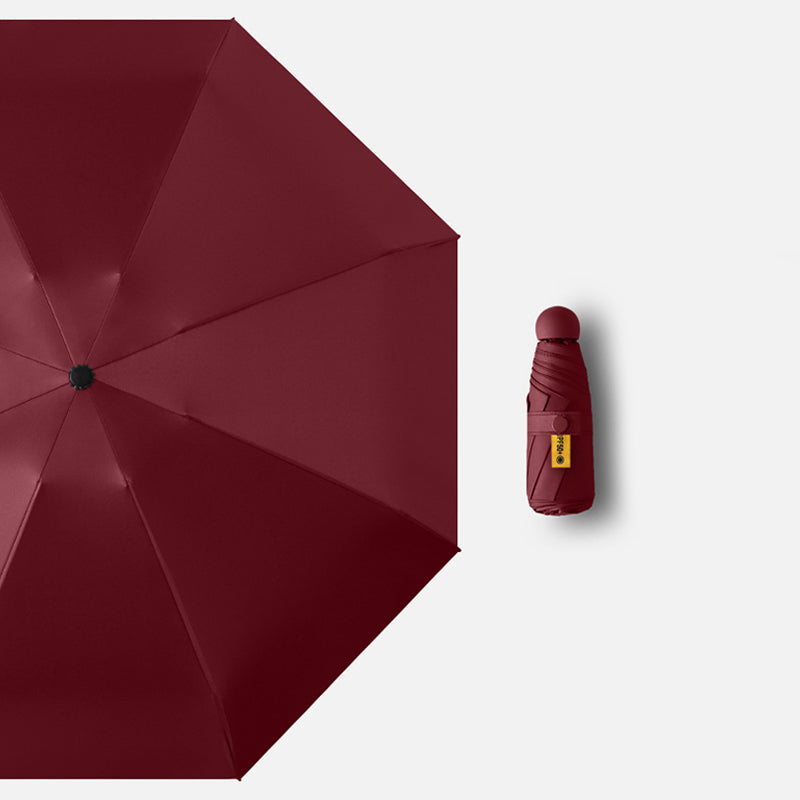 Five-Fold Umbrella Sunny and Rainy Dual-Use Women's Sun Umbrella UV-Proof Five-Fold Eight-Bone Capsule Umbrella Foldable Mini Sunshade Umbrella