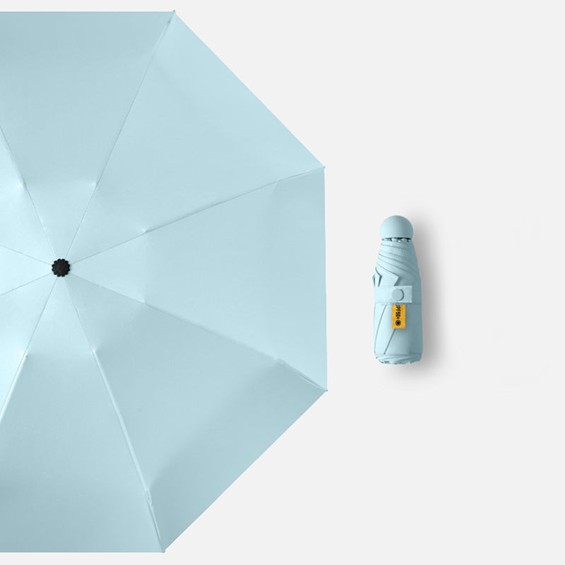 Five-Fold Umbrella Sunny and Rainy Dual-Use Women's Sun Umbrella UV-Proof Five-Fold Eight-Bone Capsule Umbrella Foldable Mini Sunshade Umbrella