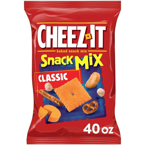 Pack of 2 - Cheez-It Snack Mix, Lunch Snacks, Office And Kids Snacks, Classic, 40Oz Bag (1 Bag)