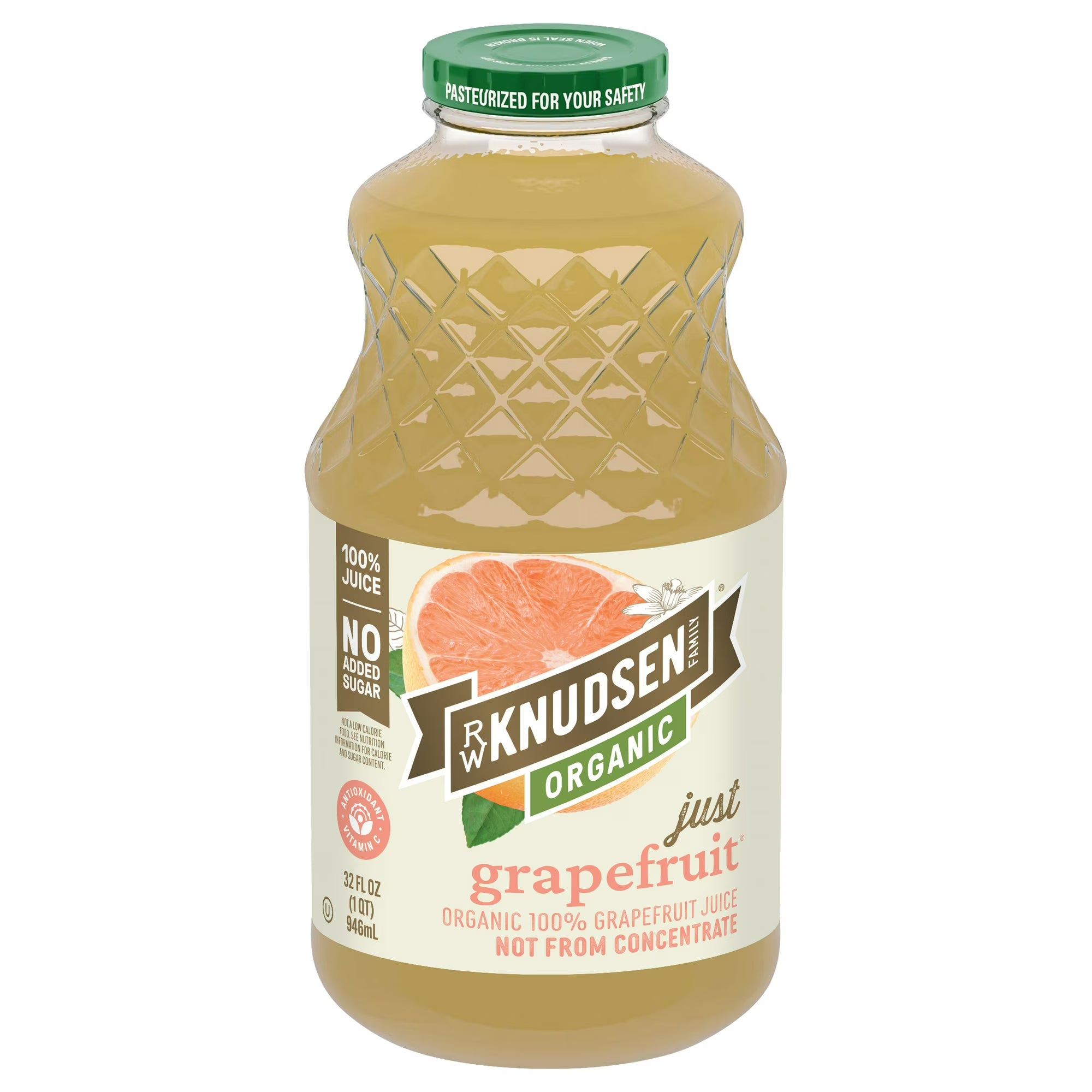 R.W. Knudsen Family Organic Grapefruit Juice, 32-Fluid Ounce