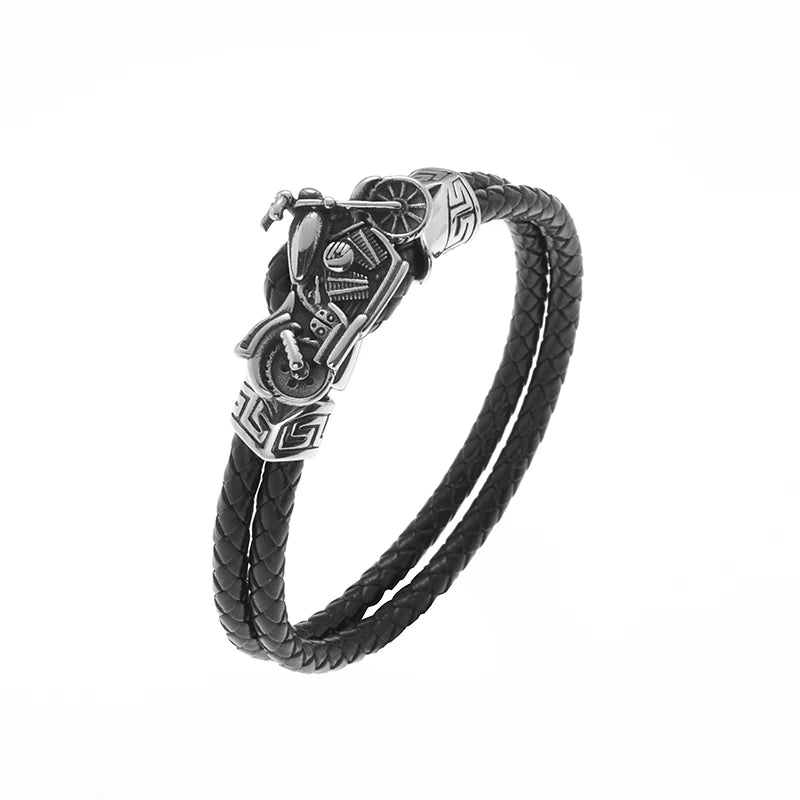 Business Style Leather Men’s Bracelet - Jeglowstore