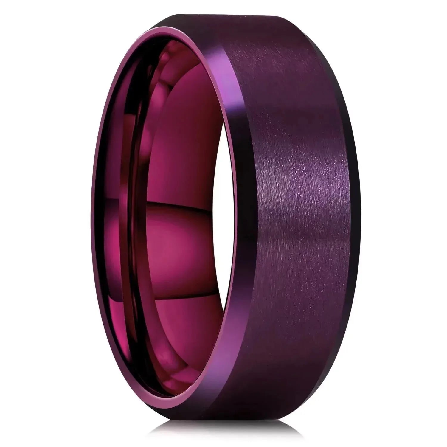 Purple Titanium Steel Promise Ring - Jeglowstore