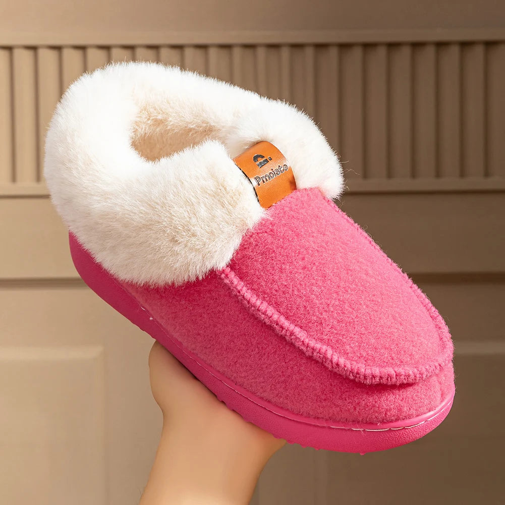 Women Cozy Memory Foam Wedge Bedroom Slippers - Jeglowstore