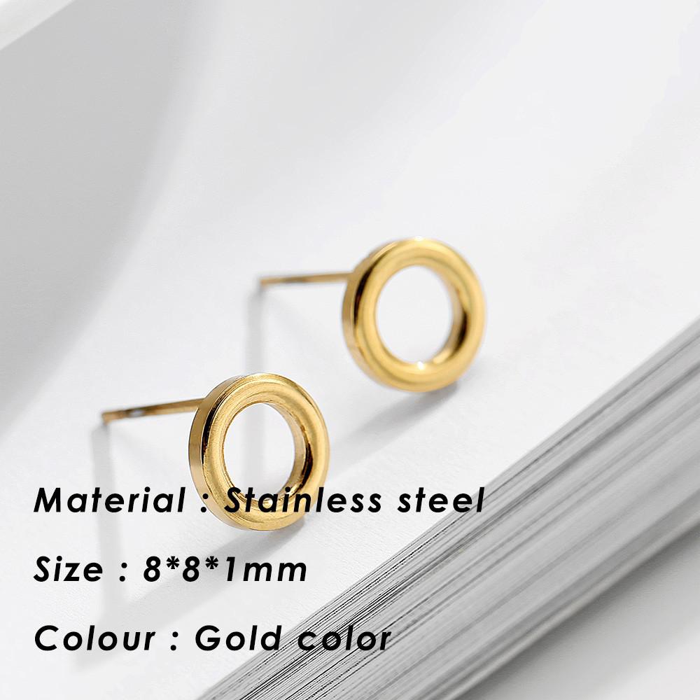 Small Heart Stainless Steel Stud Earrings for Women Girl Not Fade Gold Color Tiny Earrings Korea Fashion Jewelry Piercing Ear