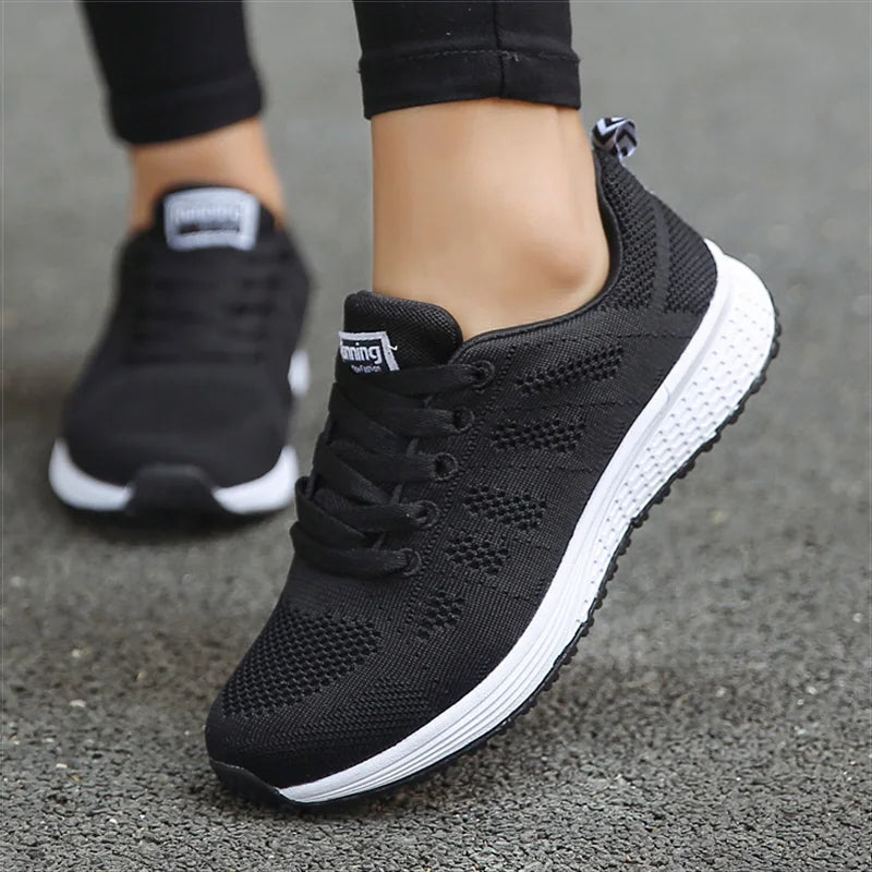 Women’s Breathable White Casual Sneakers