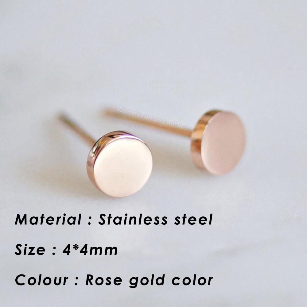 Small Heart Stainless Steel Stud Earrings for Women Girl Not Fade Gold Color Tiny Earrings Korea Fashion Jewelry Piercing Ear