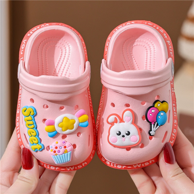 Kids Slippers For Boys Girls Cartoon Shoes Summer Toddler Flip Flops Baby Indoor Slippers Beach Swimming Slippers For Children