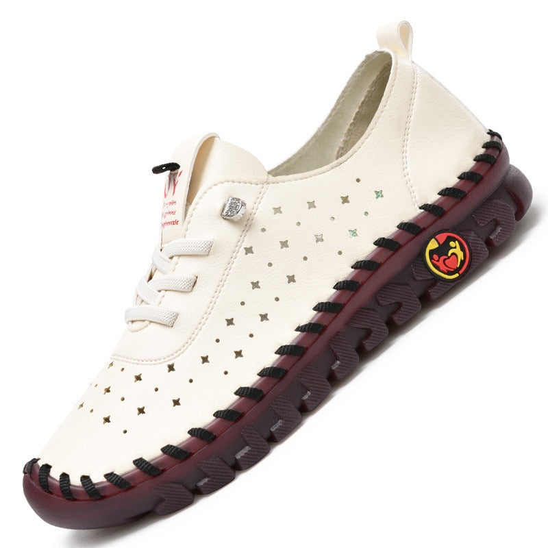 Sneakers Women Shoes Platform Loafers Lace Up Leather Flat Slip-On New Spring Casual Mom Shoe Mujer Zapatos Chaussure Femme