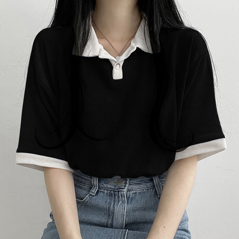 Yasuk Casual Polo T-Shirt Female Pullover