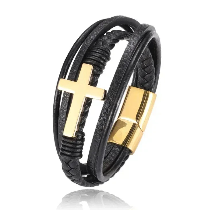 Men’s Handmade Leather Infinity Bracelet - Jeglowstore