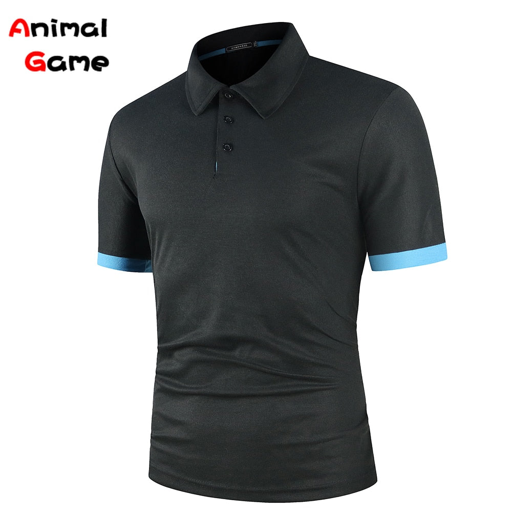 Summer Men Polo Men Shirt Short Sleeve Polo Shirt Contrast Color Polo New Clothing Streetwear Casual Fashion Men Collar Tops