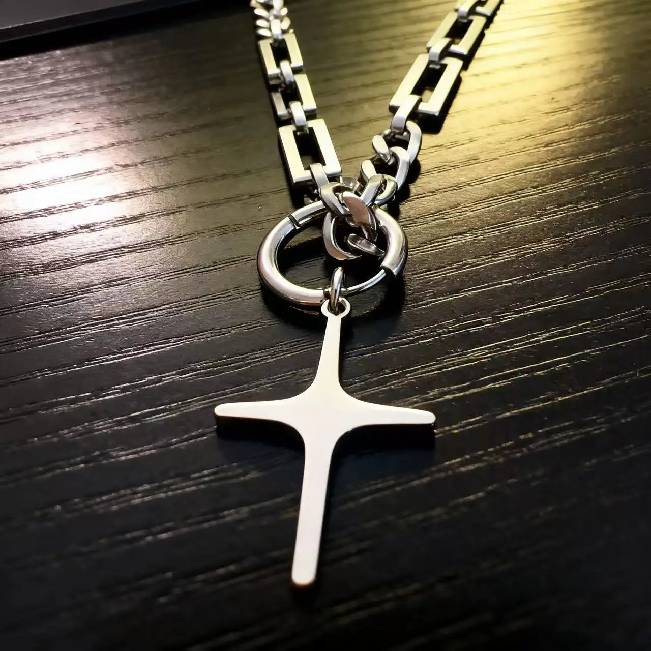 YQ Stainless Steel Star Cross Pendant - Jeglowstore