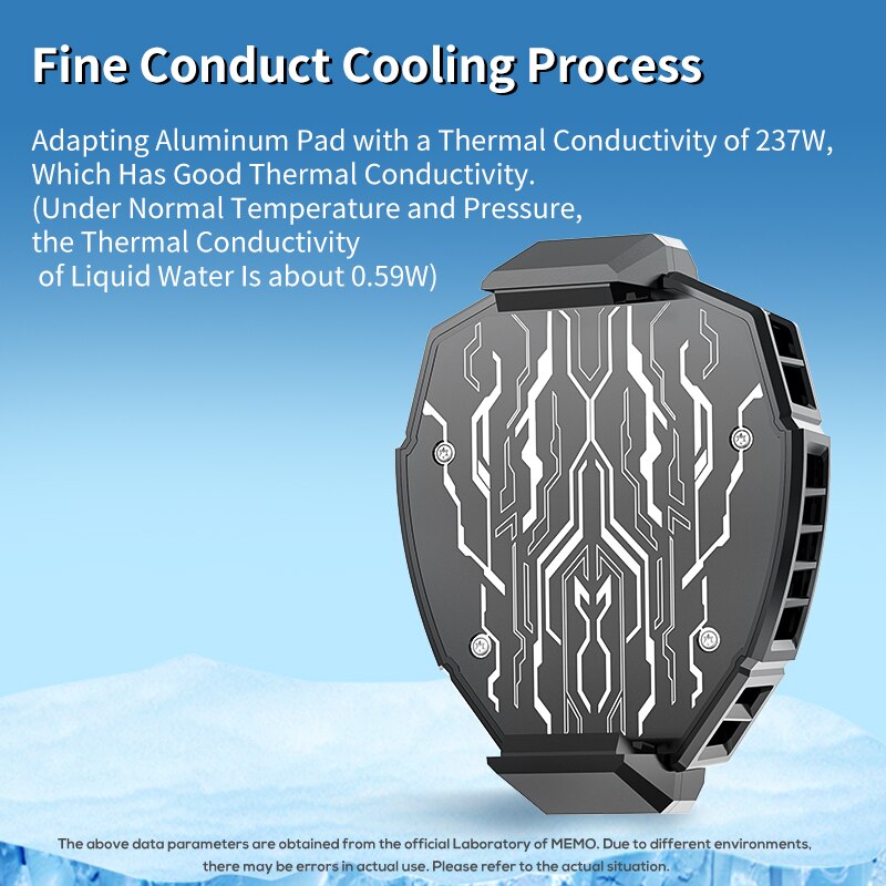 USLION Universal Cool Heat Sink Mobile Phone Cooler Phone Cooling Fan Case DL05 Digital Radiator Portable Phone Cooling Mute Fan