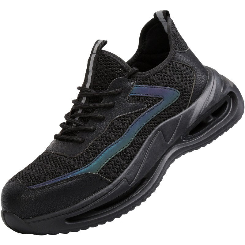 Waliantile 2023 Summer Work Safety Shoes For Men Male Puncture Proof Anti-smashing Industry Working Boots Sneakers Steel Toe Man