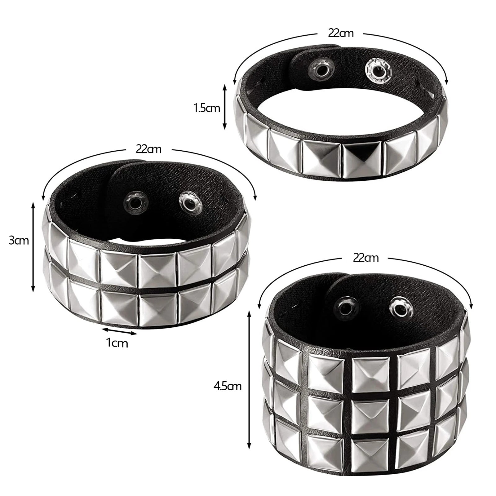 Rock Style Studded Cuff Bracelets - Jeglowstore
