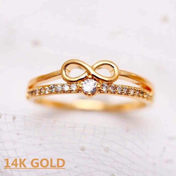 Luxury Infinite Love Rings for Women Engagement Wedding Ring Fashion Female Promise Rings Wedding Band Anniversary Gift Jewelry