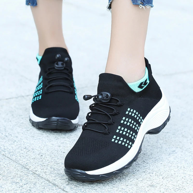 Women’s Non-Slip Fly Weave Sneakers - Jeglowstore