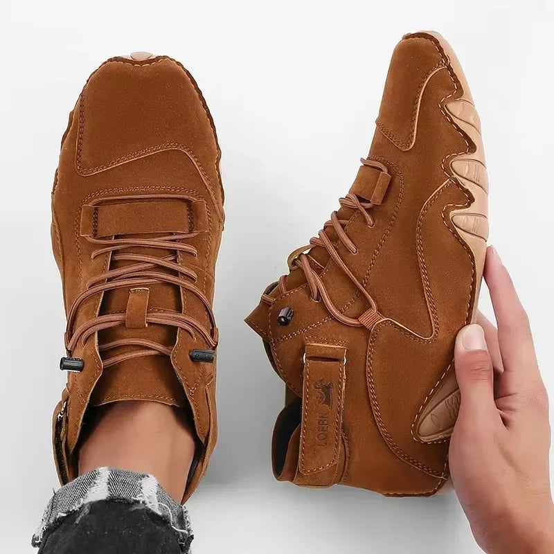 Men’s Outdoor Casual Retro Flat Boots - Jeglowstore