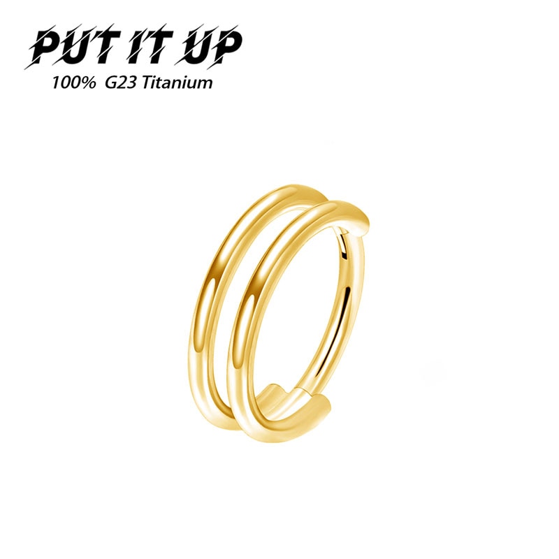 ASTM F136 Titanium Nose Piercing Ring 16G CZ Hinged Septum Clicker Segment Ear Cartilage Tragus Helix Lip Ring Piercing Jewelry