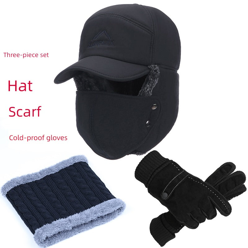 Middle-Aged and Elderly Men Winter Dad Fleece Thickened Ushanka